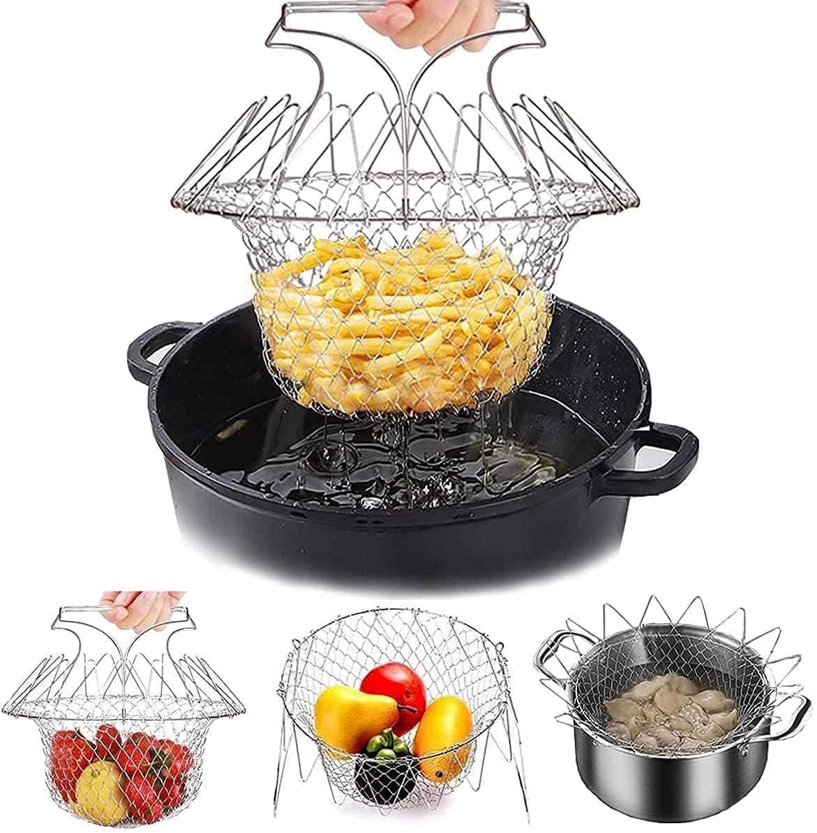 139 Foldable Strainer Chef Basket👍👍